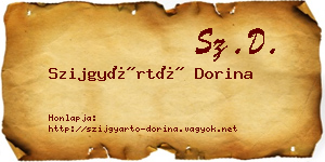 Szijgyártó Dorina névjegykártya