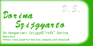 dorina szijgyarto business card